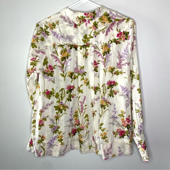 Mille Resortwear Freya Floral Peasant Top Size M - Picture 7 of 10